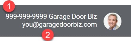 Upper right of the Google Ads interface showing customer ID and login email